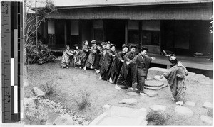 Japanese girls playing outdoors, Japan, ca. 1920-1940