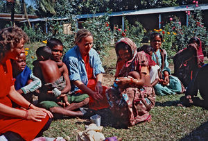 Danish Bangladesh Leprosy Mission/DBLM, Nilphamari. Susanne Møller Pedersen (left) and Merethe