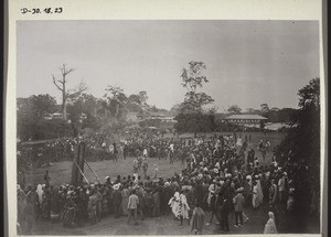 Government sports-ground in Kumase, mission trading post behind