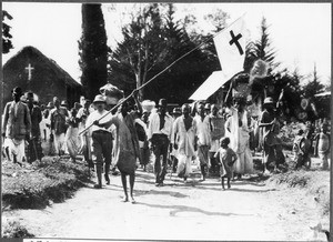 Missionary Guth's arrival in Gonja, Tanzania, 1927