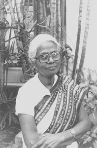 West Bengal, Nordindien. Neela Das, lederen af Narainpur Pigekostskole, 1982. (Neela Das var gennem mange år missioner Ellen Laursens nærmeste medarbejder, og efterfulgte hende som rektor for skolen)