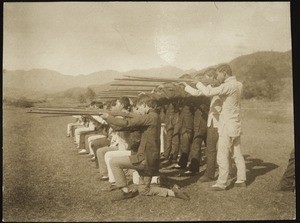 Schoolboys. Len phin 1912. Doing exercises