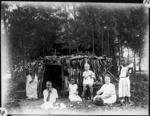 The children of missionary Blumer playing with their friends, Arusha, Tanzania, 1924