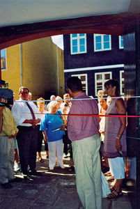 Dedication of 'Kirkens Genbrug's shop at Elsinore, September 2002. (In January 2014 the shop mo