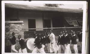 Band of the Senior School during the dedication of the church in Akropong