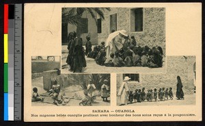 Missionary father with small children, Algeria, ca.1920-1940