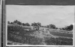 Bringing up water from a well, Shanxi, China, 1924