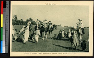 Missionary sisters mounted on camels, Algeria, ca.1920-1940