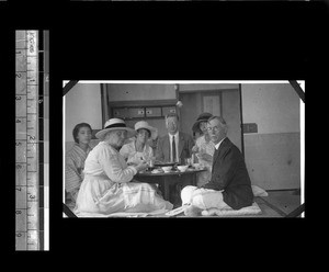 Farewell dinner for American Baptist missionaries, Shantou, Guangdong, China, ca.1921-1923