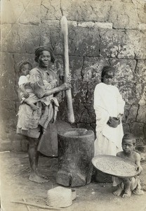 Rice pounding, in Madagascar