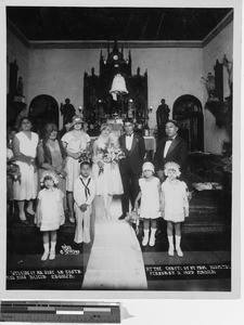 Wedding of Mr. Jose Da Costa and Miss Alicia Baquiza, Manila, Philippines, February 9, 1929