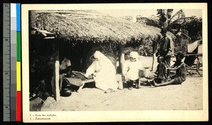 Visitng the sick, Congo, ca.1920-1940