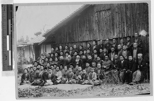 Fr. Sauret with Christians in Nagasaki, Japan, 1908