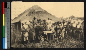 Medical treatment of villagers, Bangalas, Congo, ca.1920-1940