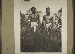 Two Dayaks (Long Pokuns). (Phot