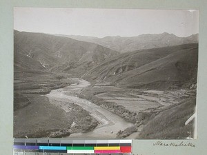 Landscape north of Ambohimasina, Marokatrika, Madagascar, ca.1908