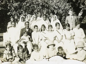 The MacCabe family and local people, India, ca. 1935