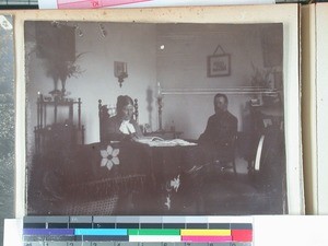 Inger and Joseph Nilsen in their living room, Fandriana, Madagascar