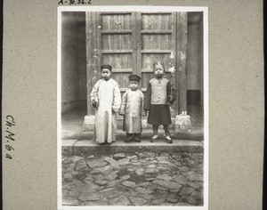 Chinese boys in their new year finery