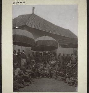 Chief of Nkwatia in front of his house