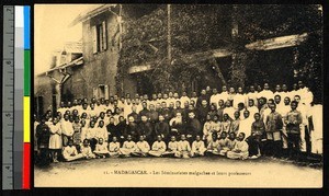 Teachers and students at the seminary, Madagascar, ca.1920-1940