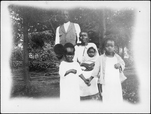 Teacher Markus and his family, Arusha, Tanzania, ca. 1925-1930