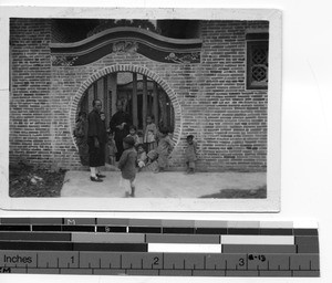 Entrance to the orphanage at Luoding, China, 1937