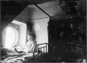 Irmgard Guth during the sea voyage, 1927