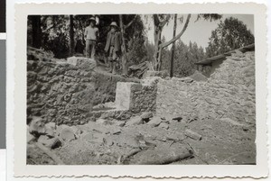 Construction of a church and school building at the mission station Harmshusen, Adis Abeba, Ethiopia, 1935