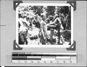 Bricks being made, Nyasa, Tanzania, 1935