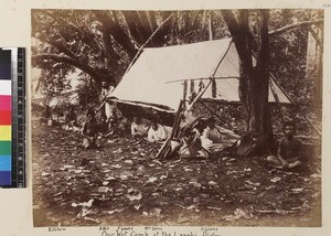 Missionaries camping at Laroki river, Papua New Guinea, ca. 1890