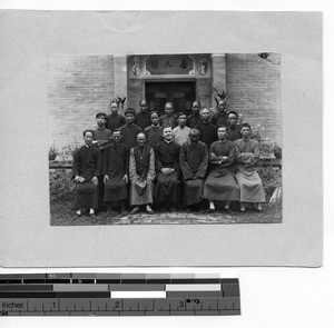 Father Meyer at a retreat at Pingnan, China, 1930