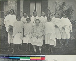 Antsirabe Girls' School teaching staff, Antsirabe, Madagascar, 1929