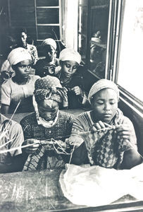 Ethiopia,1980. Handicraft training (knitting). Benara, Kambata