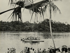 Ferry near Lambarene, in Gabon