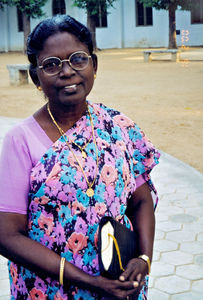 Miss Lejla. Headmistress of Siloam Girl's Boarding School, Tirukoilur, Tamil Nadu, South India