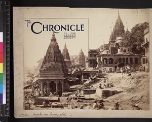 View of temples, Varanasi, Uttar Pradesh, India, ca. 1880-1890