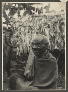 Elderly African man in a homestead, Tanzania