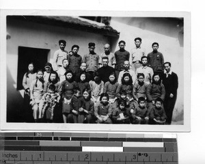 Chinese people baptized at Guilin, China, 1947