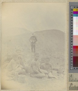 Missionary photographing indigenous women, Malawi, ca.1895