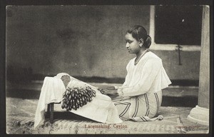 "Lace-making, Ceylon."