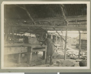 Producing timber, Chogoria, Kenya, ca.1924