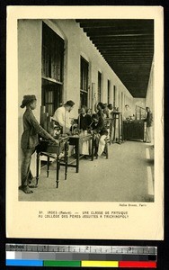 College physics class, Madura, India, ca.1920-1940