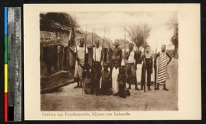 Group of rowers, Lokandu, Congo, ca.1920-1940