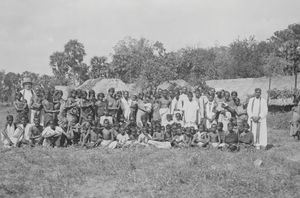 Baptism Service in Tiruvannamalai, Arcot, South India. (Used in: Dansk Missionsblad no. 8/1934)