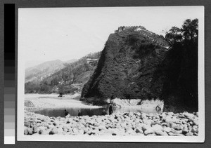 River near Guan Xian, Sichuan, China, ca,1900-1920