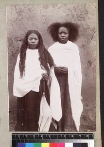 Portrait of two women in mourning, Madagascar, ca. 1913