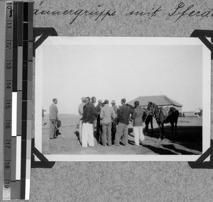 Group of men with horses, South Africa East