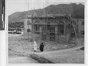 Construction of a church at Wuzhou, China, 1948