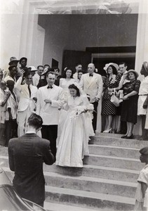 Wedding Evrard-Rossidès in the church of the Centenary in Douala, Cameroon